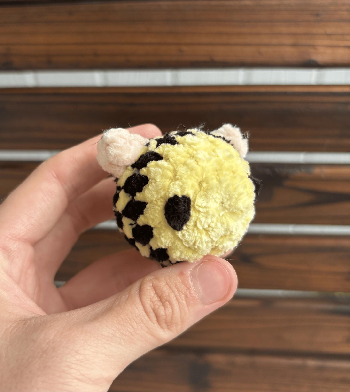handmade crochet bee stress ball