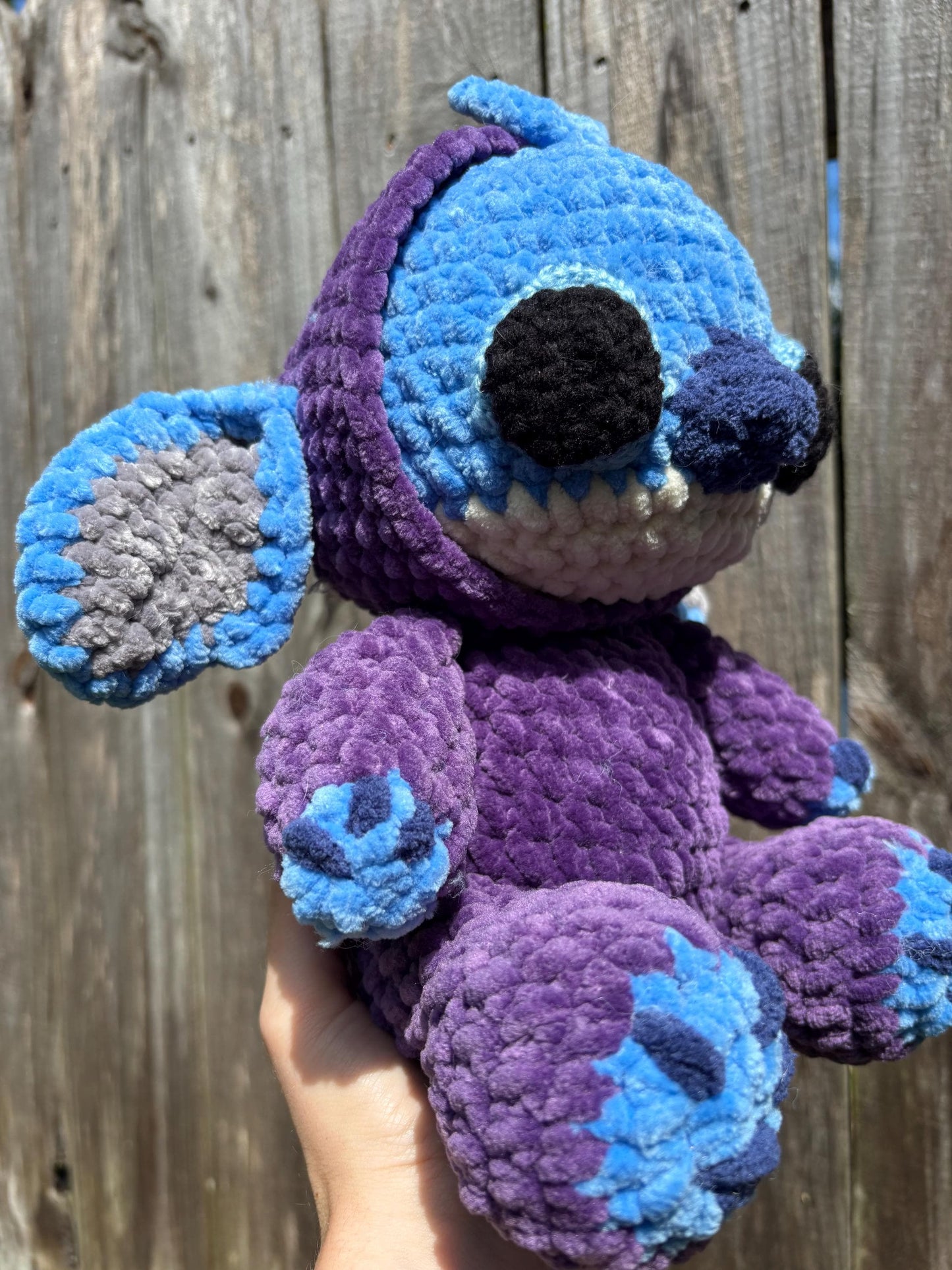 crochet labubu x stitch plushie