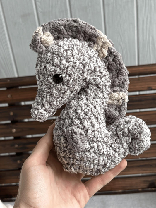 mini crochet seahorse