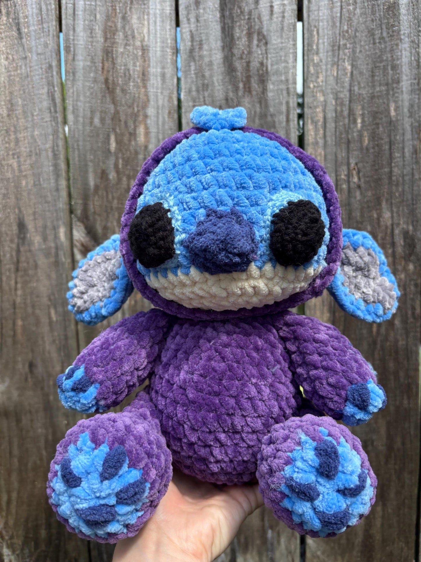 crochet labubu x stitch plushie
